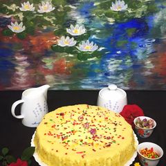 A picture of Burfee cake.