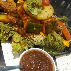 A picture of Homemade mexican sizzler.