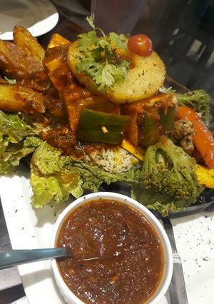 A picture of Homemade mexican sizzler.