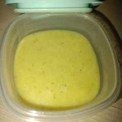 A picture of Lele brokoli bumbu kuning (menu mpasi).