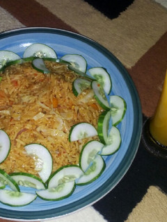 A picture of Jollof rice.
