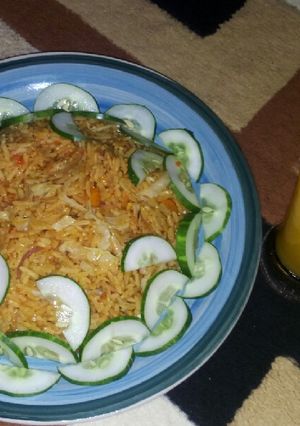 A picture of Jollof rice.