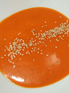 Una foto de Crema de pimientos del piquillo