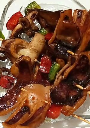 Foto resep Cumi bakar paprika (teplon)