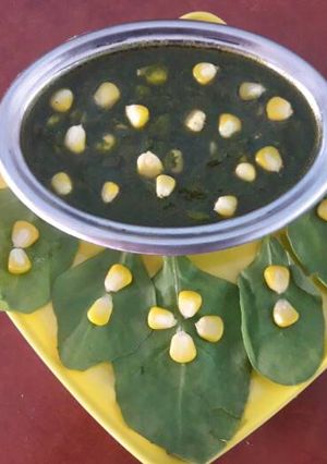 A picture of Corn palak.