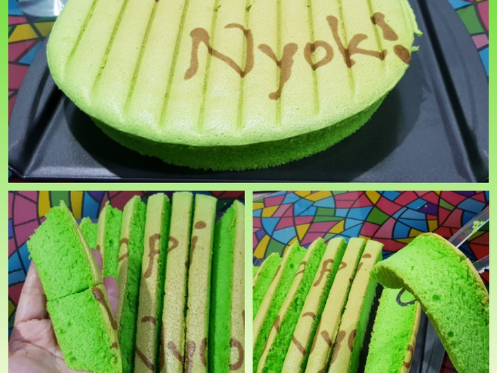 Resep Bolu Pandan Keju (non keto) Anti Gagal