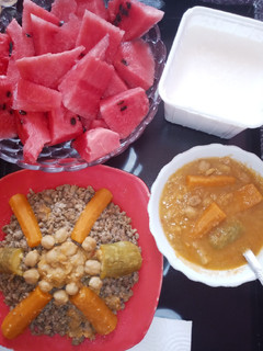 صورة لوصفة بربوشة بمرق الفول اليابس 😋👍🤤👍
