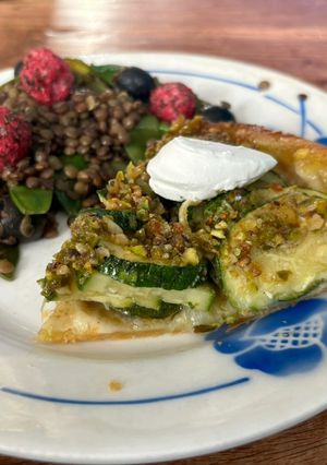 Une photo de Tatin de courgettes