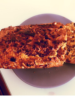 A picture of Whole wheat fruits & nuts cake.