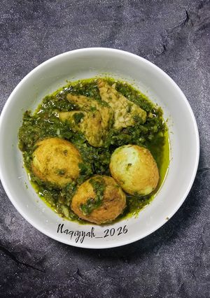 Foto resep Telur tempe balado ijo