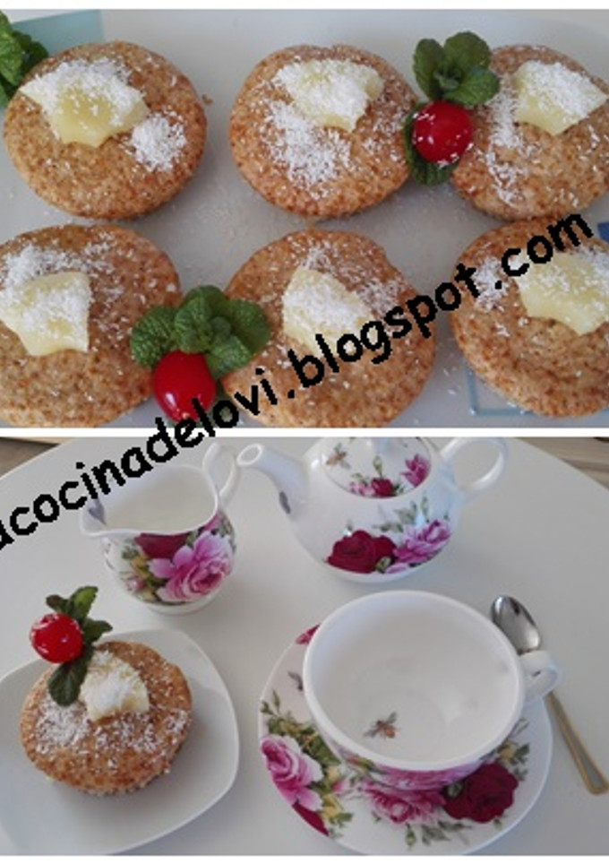 Una foto de Muffins de piña colada