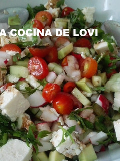 Una foto de Ensalada con cherries