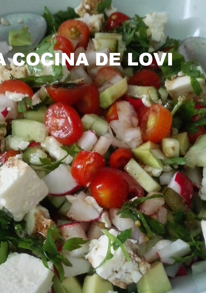 Una foto de Ensalada con cherries