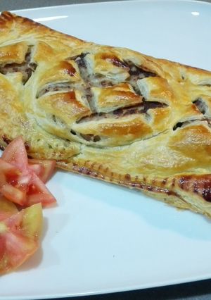 Una foto de Hamburguesas con verduras y hojaldre 