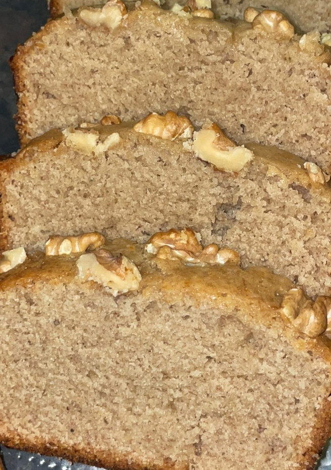 Una foto de Budín de banana vegano