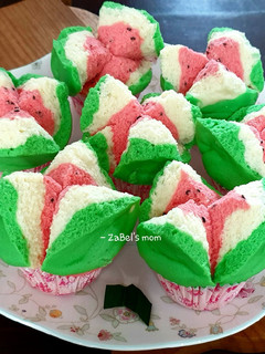 Foto resep Bolu Kukus Mekar Semangka