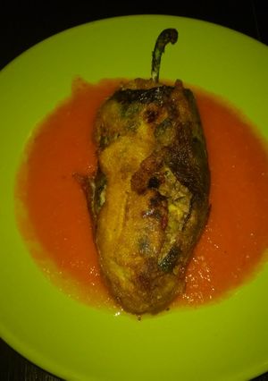 Una foto de Chiles rellenos de carne