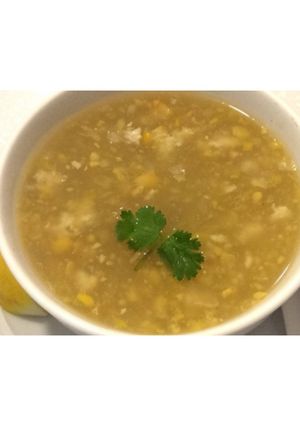 صورة لوصفة شوربة الدجاج بالذرة 🌽🍵
