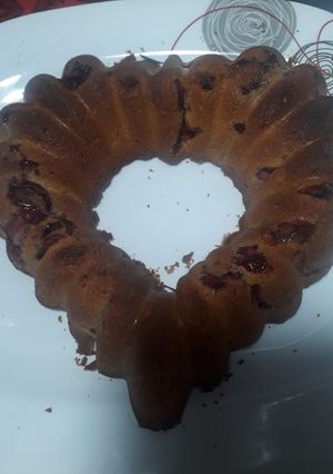 Una foto de Budín de frutilla