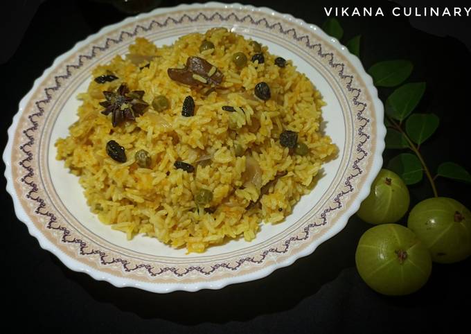 Healthy Indian Gooseberry Pulao - One pot Meal