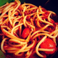 A picture of Filipino Sweet Spaghetti.