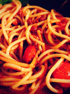 A picture of Filipino Sweet Spaghetti.