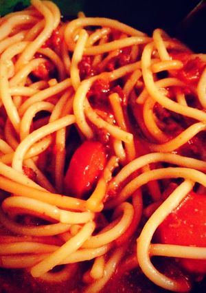 A picture of Filipino Sweet Spaghetti.