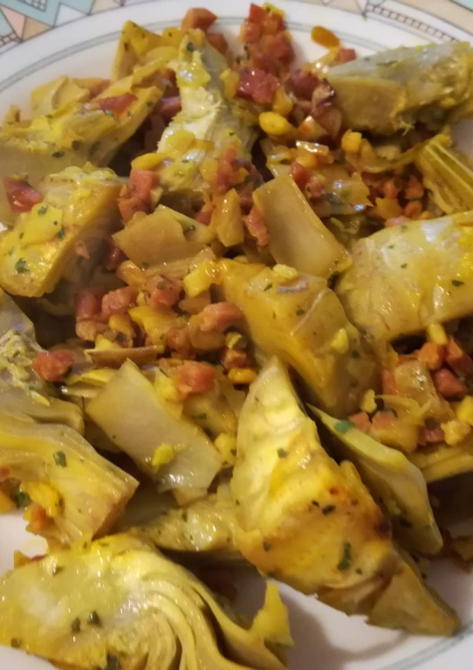 Una foto de Alcachofas congeladas con jamón