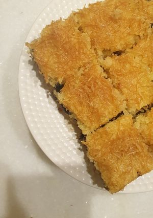 صورة لوصفة بسبوسة أوريو سريعة ولذيذة