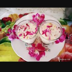 A picture of Delicious healthy tasty rose gulkan thandai.