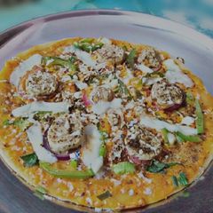 A picture of Chicken Tawa Atta Pizza.