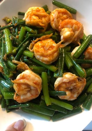 รูปของ ดอกหอมผัดกุ้ง