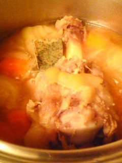 A picture of Delicious Vegetable and Pork Shank Pot-au-Feu.