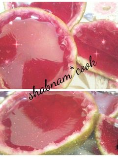 عکسی از دستور ژله هندونه ای 🍉 (ژله تو پوست نارنگی)