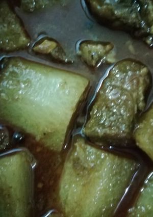 # রান্না শীতকালীন মুলা মাংস রেসিপির প্রধান ছবি