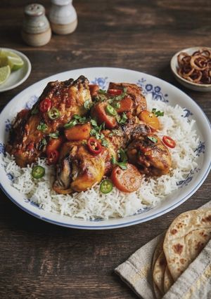 Karibi zöldcitromos csirkepörkölt lassúfőző edényben recept fotója