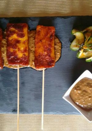 A picture of Paneer Satay.