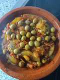 Tajine de pollo con verduras