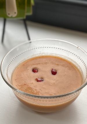 A picture of Fruity Gazpacho inspired in Paris.