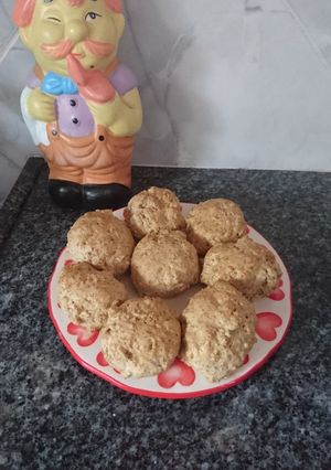 Una foto de Scons integrales con lino dorado 🍃 veganos en freidora de aire