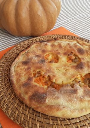 Foto di Jack-o'-lantern - rustico con salsiccia e zucca