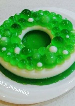 عکسی از دستور ژله حبابی سبز