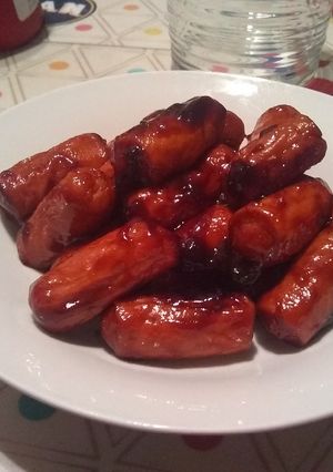 Una foto de Salchichitas BBQ con dos ingredientes