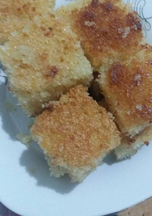 صورة لوصفة بسبوسة بالقشطة 😋👌