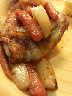 A picture of baked chicken.