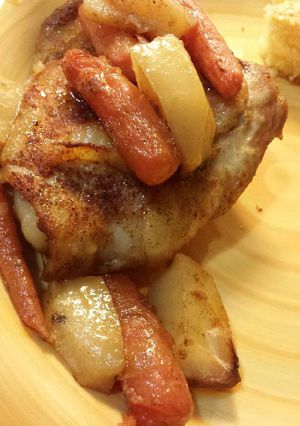A picture of baked chicken.