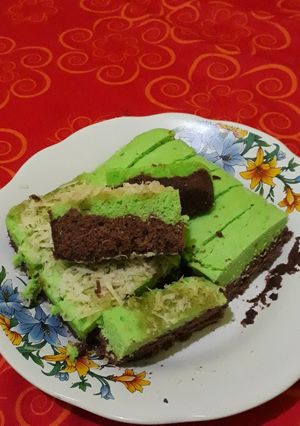 Foto resep Brownis Kukus Coklat Pandan