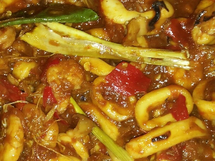 Cara Gampang Membuat Resep  Cumi Udang Pedas Asin Manis yang Menggugah Selera, Lezat Sekali