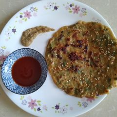 Multigrain mix vegetable chila A picture of Multigrain mix vegetable chila.