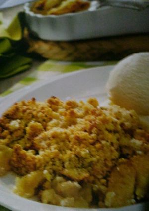 Una foto de Crumble de manzana